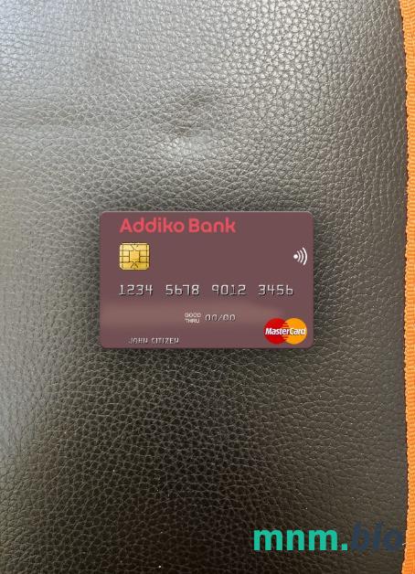 Slovenia Addiko bank wygląd zdjęcia mastercard skan PSD + zdjęcie